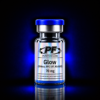 GLOW™ – GHK-Cu / BPC-157 / TB-500 Research Blend (70mg) - PureForm Labs - PureForm Labs Glass vial with blue cap and holographic label reading 'PF Pureform Labs' and 'Glow' with '70 mg' and 'For Laboratory Use Only – Not for Human Consumption'