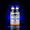 5-Amino-1MQ – 50mg - PureForm Labs - PureForm Labs Clear glass vial with a blue cap, label reads 'PF Pureform Labs, 5-Amino-1MQ, 50 mg' and 'For Laboratory Use Only - Not for Human Consumption'